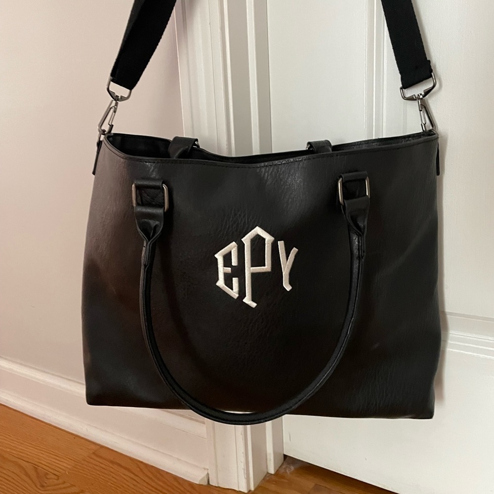 Monogrammed Laptop Tote